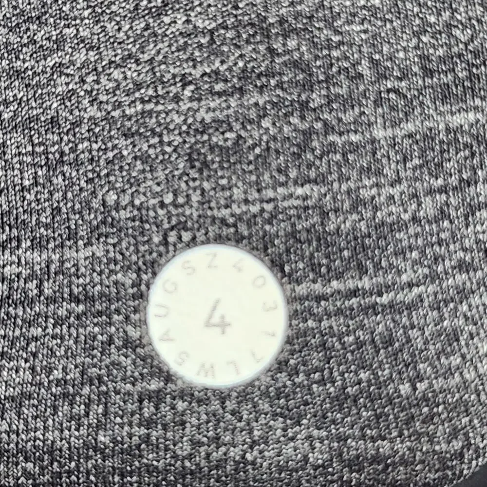 Lululemon Speed Up Legging Heathered Black Run Luxetreme Side Pockets Size 4